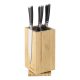 Suport rotativ din bambus pentru cutite Navaris cu peri detasabile, 25x12,5x12,5 cm, 54909.02