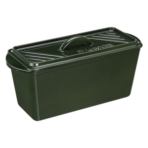 Tava copt paine Navaris, 34 cm, fonta, verde, cu capac, pentru paine traditionala, 52635.02
