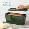 Tava copt paine Navaris, 34 cm, fonta, verde, cu capac, pentru paine traditionala, 52635.02