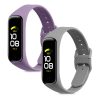 Σετ 2 ιμάντες για Samsung Galaxy Fit 2, Kwmobile, Γκρι/Μωβ, Σιλικόνη, 53962.06