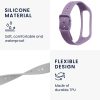 Σετ 2 ιμάντες για Samsung Galaxy Fit 2, Kwmobile, Γκρι/Μωβ, Σιλικόνη, 53962.06