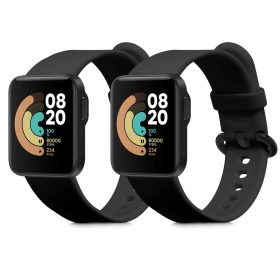   Σετ 2 ιμάντων για Xiaomi Mi Watch Lite/Redmi Watch, Kwmobile, Black, Silicone, 54778.06