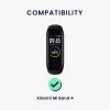 Σετ 2 λουριών για Xiaomi Mi Band 4, Kwmobile, Μαύρο/Λευκό, Σιλικόνη, 49312.02