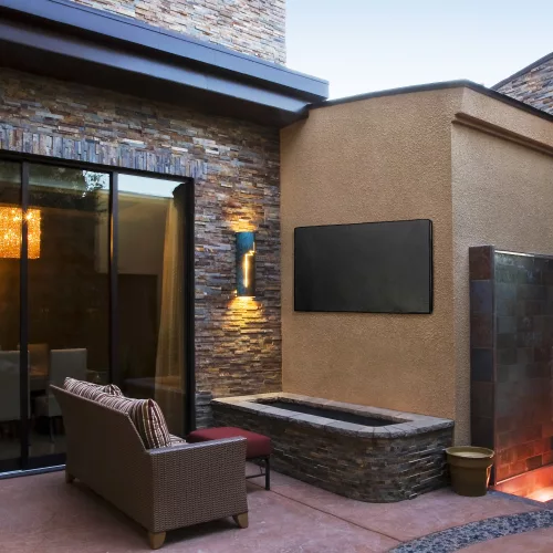 Κάλυμμα εξωτερικού χώρου για τηλεόραση 32 ιντσών, Kwmobile, Μαύρο, Πολυεστέρας, 58161.01