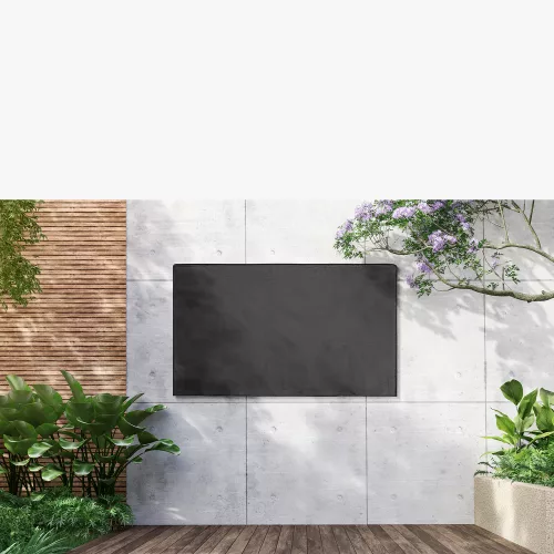 Κάλυμμα εξωτερικού χώρου για τηλεόραση 32 ιντσών, Kwmobile, Μαύρο, Πολυεστέρας, 58161.01