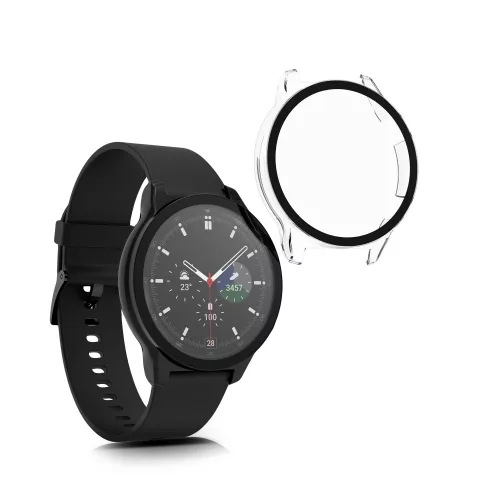 Σετ 2 θηκών για Honor Watch GS 3, Kwmobile, Μαύρο/Διαφανές, Πλαστικό, 58188.01