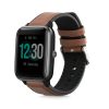 Λουράκι για Willful Smartwatch/Fitnesstracker, Kwmobile, Καφέ/Μαύρο, Φυσικό δέρμα, 58186.05