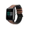 Λουράκι για Willful Smartwatch/Fitnesstracker, Kwmobile, Καφέ/Μαύρο, Φυσικό δέρμα, 58186.05