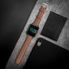 Λουράκι για Willful Smartwatch/Fitnesstracker, Kwmobile, Καφέ/Μαύρο, Φυσικό δέρμα, 58186.05