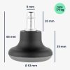 Σετ 5 ποδιών για ράβδο καρέκλας γραφείου 11 mm, Kwmobile, Grey, Nylon, 56092.02