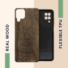 Θήκη Kwmobile για Samsung Galaxy A12, Ξύλο, Καφέ, 55092.03
