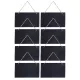 Set 8 Tablite din ardezie pentru mesaje Navaris, 25x15 cm, cu sfoara, maro, ardezie
