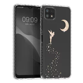  Θήκη Kwmobile για Samsung Galaxy A22 5G, σιλικόνη, διαφανές/χρυσό, 58363.01