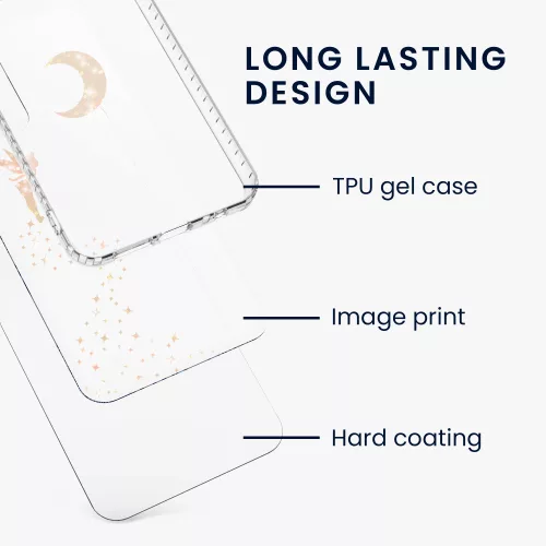 Θήκη Kwmobile για Samsung Galaxy A22 5G, σιλικόνη, διαφανές/χρυσό, 58363.01