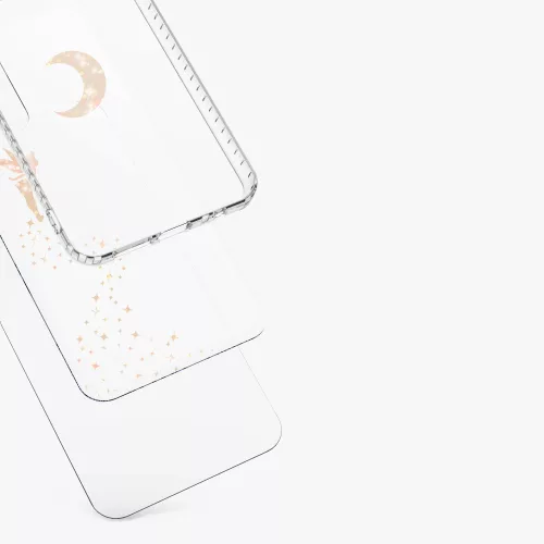 Θήκη Kwmobile για Samsung Galaxy A22 5G, σιλικόνη, διαφανές/χρυσό, 58363.01