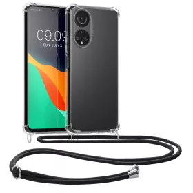   Θήκη Kwmobile για Honor X7, σιλικόνη, διαφανές/μαύρο, 58423.01