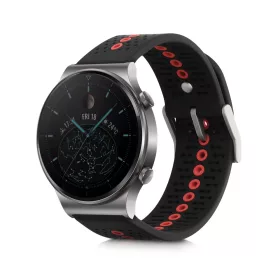   Λουράκι για Huawei Watch GT 2 Pro/Watch GT 2 (46mm), Kwmobile, Μαύρο, Σιλικόνη, 58462.01