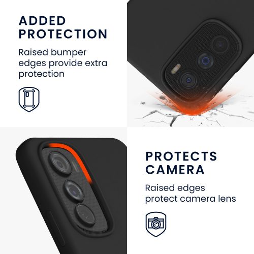 Θήκη Kwmobile για Motorola Edge 30, Silicone, Black, 58537.01