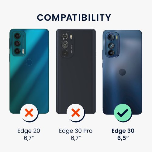 Θήκη Kwmobile για Motorola Edge 30, Silicone, Black, 58537.01