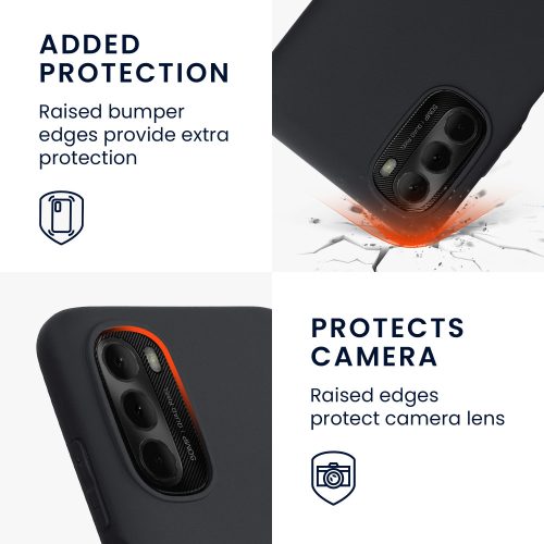 Θήκη Kwmobile για Motorola Moto G (2022), Σιλικόνη, Μαύρο, 58530.47