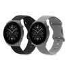 Σετ 2 ιμάντων για Huawei Watch GT 3 Pro (46mm), Kwmobile, Μαύρο/Γκρι, Σιλικόνη, 58637.02