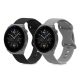 Σετ 2 ιμάντων για Huawei Watch GT 3 Pro (46mm), Kwmobile, Μαύρο/Γκρι, Σιλικόνη, 58637.02