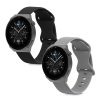 Σετ 2 ιμάντων για Huawei Watch GT 3 Pro (46mm), Kwmobile, Μαύρο/Γκρι, Σιλικόνη, 58637.02