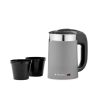Fierbator de voiaj Navaris dublu perete, 1100W, 0,5L, portabil, ideal camping, gri, 48676.22