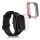 Σετ 2 θηκών για Huami Amazfit A1608/Amazfit Bip U/Amazfit U pro, Kwmobile, Διαφανές/Ροζ, Σιλικόνη, 57435.03