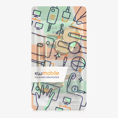 Σετ 2 επιτραπέζιοι γάντζοι για τσάντες, Kwmobile, Gold, Zinc, 53131.03