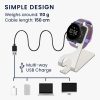 Βάση σύνδεσης για Fossil Gen 5/Gen 4/Michael Kors Runway MKT0002, Kwmobile, Μαύρο/Ασημί, Μέταλλο, 58728.01
