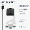 Βάση σύνδεσης για Fitbit Inspire 2/Ace 3, Kwmobile, Μαύρο/Ασημί, Μεταλλικό, 58723.01