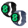 Σετ 2 ιμάντων για Samsung Galaxy Watch 4 (40mm)/Galaxy Watch 4 (44mm)/Galaxy Watch 4 Classic (42mm), Kwmobile, Black/Blue, Silicone, 58740.01