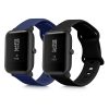 Σετ 2 ιμάντων για Huami Amazfit Bip S/Amazfit Bip S Lite, Kwmobile, Μαύρο/Μπλε, Σιλικόνη, 58717.01