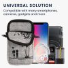 Κάλυμμα Kwmobile Universal, μέγεθος L - 6,5 ίντσες, Microfiber, Γκρι/Μαύρο, 58702.3.02