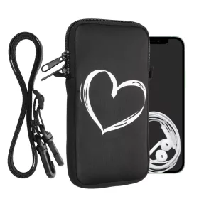   Μέγεθος καλύμματος Kwmobile Universal XL - 6,8 ίντσες, νεοπρένιο, μαύρο/άσπρο, 58701.4.02