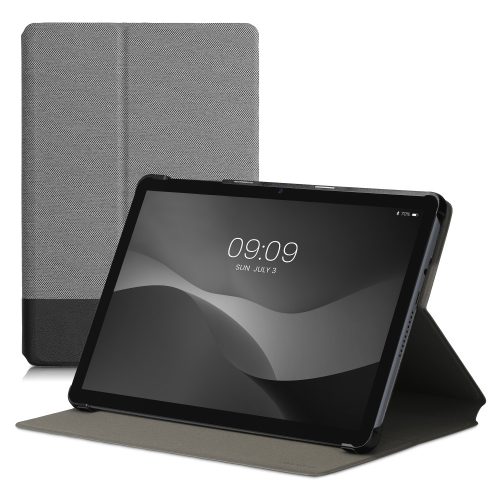 Θήκη για το tablet Huawei MatePad T10/MatePad T10s, Kwmobile, Γκρι/Μαύρο, Textile, 58774.01