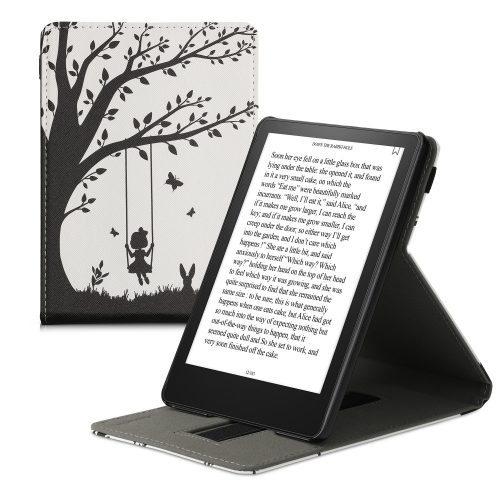 Θήκη για Amazon Kindle Paperwhite 11, Kwmobile, Black/White, Eco-leather, 56264.12