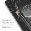 Θήκη Kwmobile για Samsung Galaxy S22 Plus, σιλικόνη, διαφανές/χρυσό, 58795.01