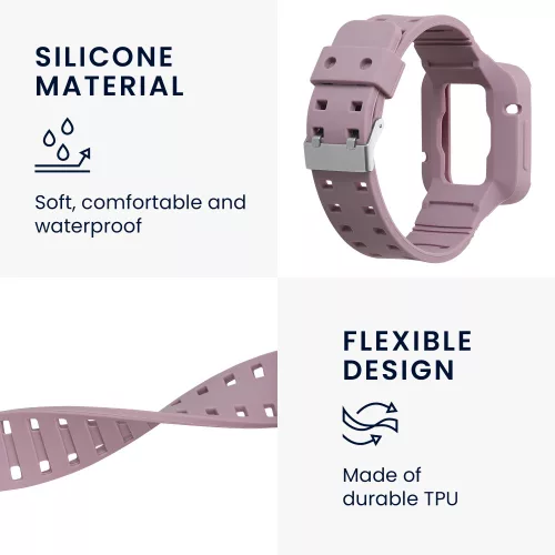 Λουράκι για Xiaomi Mi Watch Lite/Redmi Watch, Kwmobile, Purple, Silicone, 58886.192