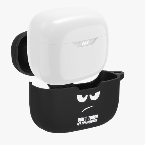 Κάλυμμα για ακουστικά JBL 230NC TWS, Kwmobile, Μαύρο/Λευκό, Σιλικόνη, 58870.01
