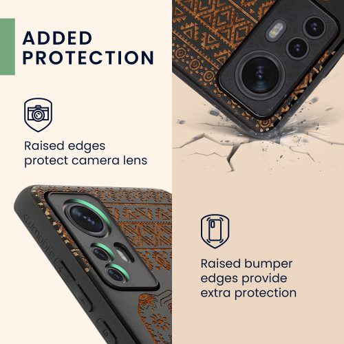 Θήκη Kwmobile για Xiaomi 12/12X, Ξύλο, Καφέ/Μαύρο, 56788.05