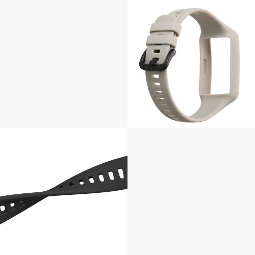 Σετ 2 λουριών για Huawei Band 7/Band 6/Honor Band 6, Kwmobile, Μαύρο/Γκρι, Σιλικόνη, 58914.01