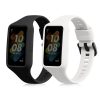 Σετ 2 λουριά για Huawei Band 7/Band 6/Honor Band 6, Kwmobile, Μαύρο/Λευκό, Σιλικόνη, 58914.02