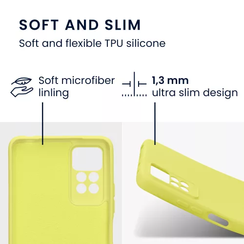 Θήκη Kwmobile για Xiaomi Redmi Note 11 Pro/Redmi Note 11 Pro 5G, Silicon, Yellow, 57919.165