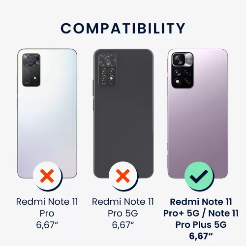 Θήκη Kwmobile για Xiaomi Redmi Note 11 Pro Plus 5G, σιλικόνη, ροζ, 58097.77