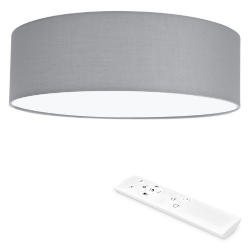 Plafoniera LED tavan Navaris, 22W, diametru 32 cm, telecomanda, gri/gri deschis, plastic/metal