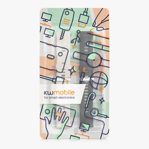 Σετ 2 ιμάντων για Xiaomi Mi Watch/Mi Watch Color Sport, Kwmobile, Μαύρο/Γκρι, Σιλικόνη, 58466.02