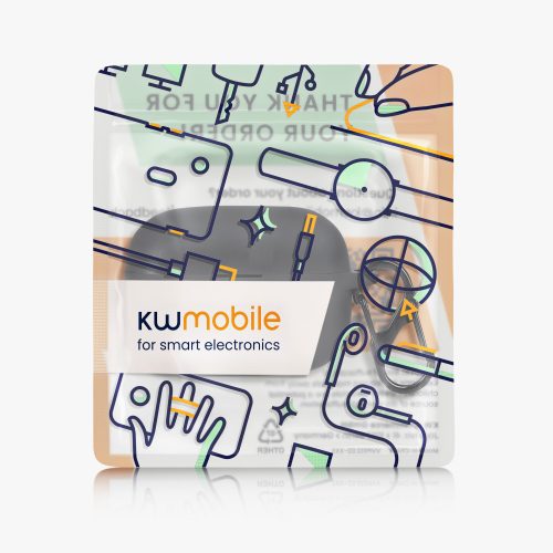 Θήκη για ακουστικά Sony LinkBuds S, Kwmobile, Μαύρο, Σιλικόνη, 59038.01