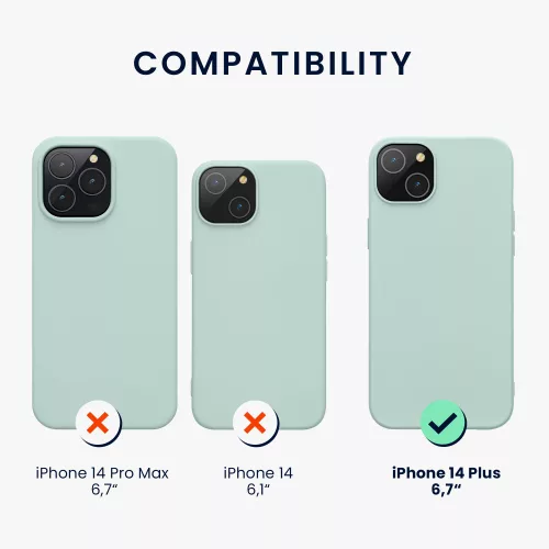 Θήκη Kwmobile για Apple iPhone 14 Plus, Silicone, Green, 59080.200